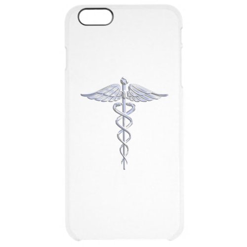 Chrome Like Caduceus Medical Symbol League Clear iPhone 6 Plus Case