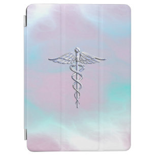 Chrome Like Caduceus Medical Symbol Mother Pearl D iPad Air Cover