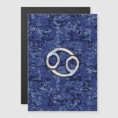 Chrome Like Cancer Sign on Blue Digital Camo (Front/Back)