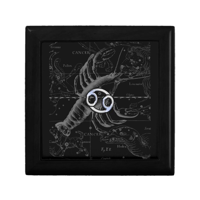 Chrome like Cancer Zodiac Constellation Hevelius Gift Box (Front)