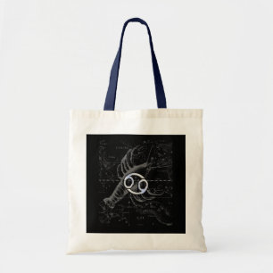 Chrome like Cancer Zodiac Constellation Hevelius Tote Bag