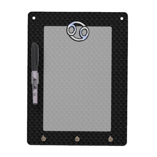 Chrome Like Cancer Zodiac Sign on Snake Skin Style Dry_Erase Board