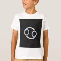 Chrome Like Cancer Zodiac Sign on Snake Skin Style