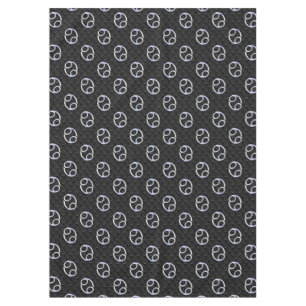 Chrome Like Cancer Zodiac Symbol on Snake Skin Tablecloth
