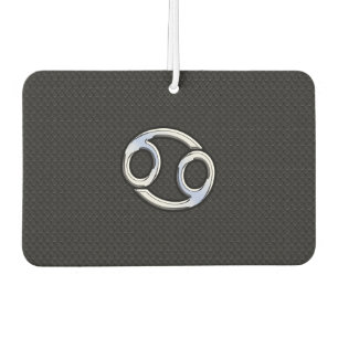 Chrome Like Cancer Zodiac Symbol on Snake Style Car Air Freshener