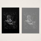 Chrome like Capricorn Zodiac Sign on Hevelius (Front & Back)