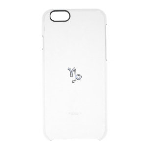 Chrome like Capricorn Zodiac Sign on Hevelius Clear iPhone 6/6S Case