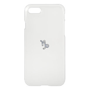 Chrome like Capricorn Zodiac Sign on Hevelius iPhone SE/8/7 Case