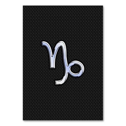 Chrome like Capricorn Zodiac Sign on Snake style Table Number