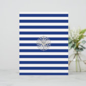Chrome Like Compass on Nautical Stripes (Standing Front)