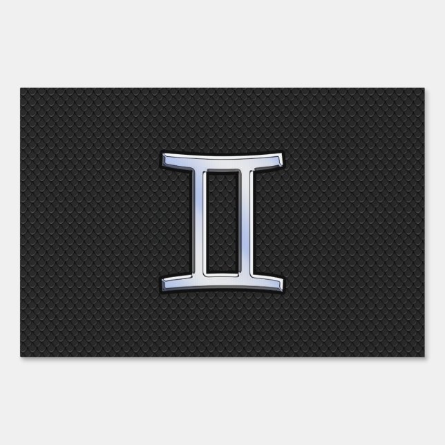 Chrome Like Gemini Zodiac Sign (Front)