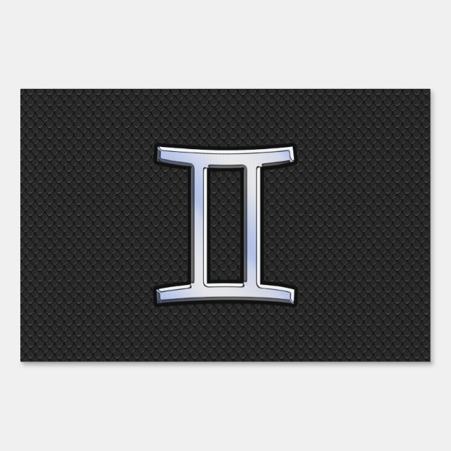 Chrome Like Gemini Zodiac Sign (Front)