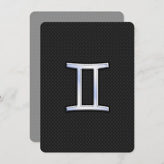 Chrome Like Gemini Zodiac Sign (Front/Back)