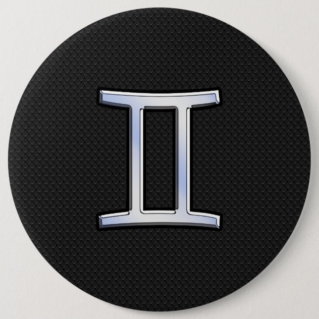 Chrome Like Gemini Zodiac Sign Button (Front)