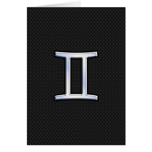 Chrome Like Gemini Zodiac Sign Cards (Front)