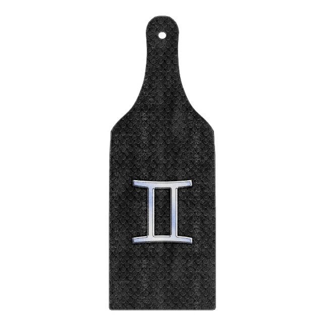 Chrome Like Gemini Zodiac Sign Cutting Board (Front)