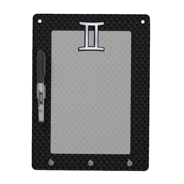 Chrome Like Gemini Zodiac Sign Dry-Erase Board (Front)