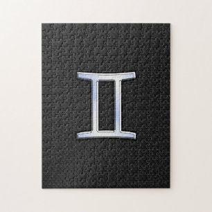 Chrome Like Gemini Zodiac Sign Jigsaw Puzzle