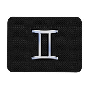 Chrome Like Gemini Zodiac Sign Magnet