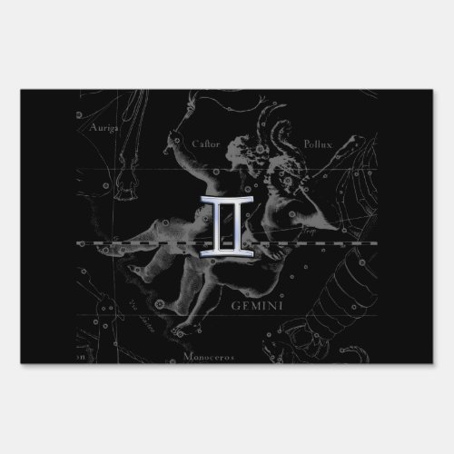 Chrome like Gemini Zodiac Sign on Hevelius 1690