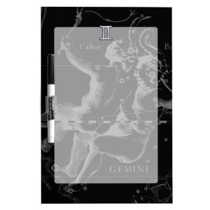 Chrome like Gemini Zodiac Sign on Hevelius 1690 Dry-Erase Board