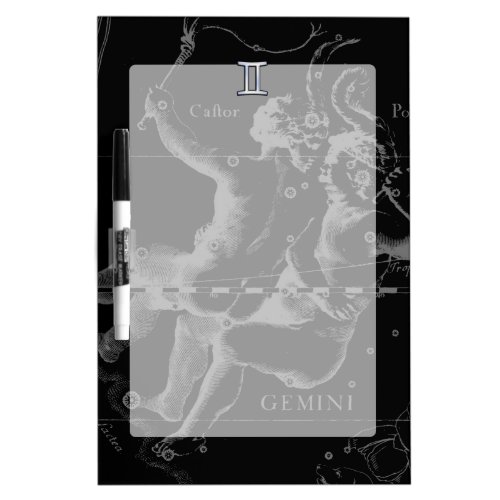 Chrome like Gemini Zodiac Sign on Hevelius 1690 Dry_Erase Board
