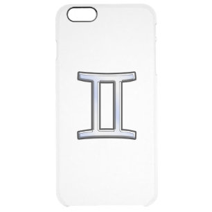 Chrome Like Gemini Zodiac Sign Clear iPhone 6 Plus Case