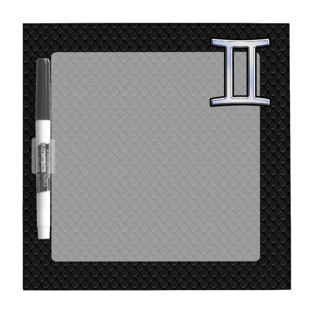 Chrome Like Gemini Zodiac Symbol Dry-Erase Board (Front)