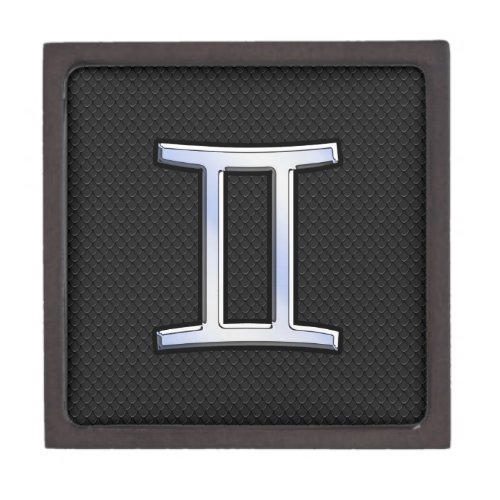 Chrome Like Gemini Zodiac Symbol Gift Box