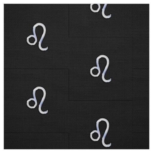 Chrome Like Leo Sign on snake skin Fabric