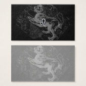 Chrome Like Leo Zodiac Constellation Map Hevelius (Front & Back)