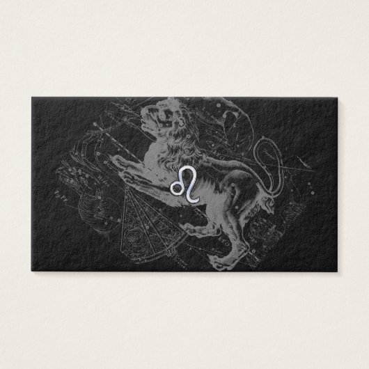 Chrome Like Leo Zodiac Constellation Map Hevelius (Front)