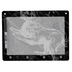 Chrome Like Leo Zodiac Constellation Map Hevelius Dry Erase Board With Keychain Holder
