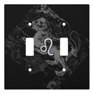 Chrome Like Leo Zodiac Constellation Map Hevelius Light Switch Cover