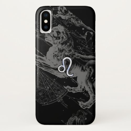 Chrome like Leo Zodiac Sign on Hevelius 1690 iPhone XS Case