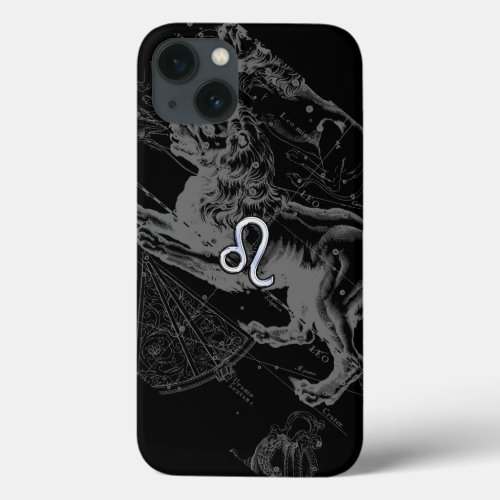 Chrome like Leo Zodiac Sign on Hevelius 1690 iPhone 13 Case