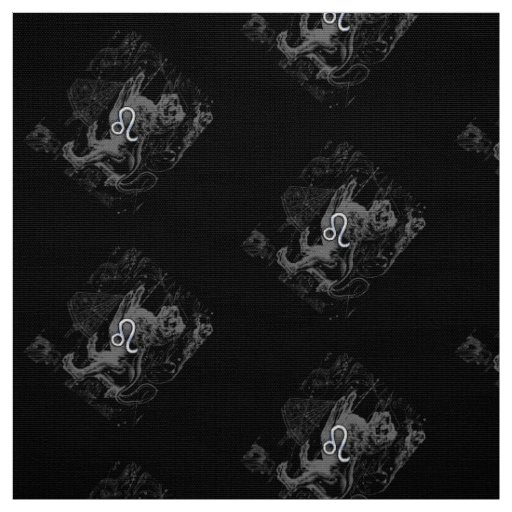 Chrome like Leo Zodiac Sign on Hevelius Fabric