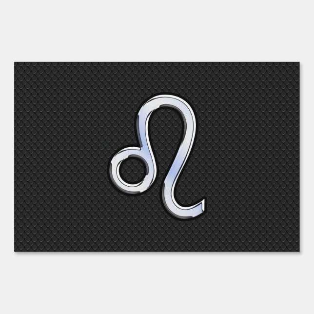 Chrome Like Leo Zodiac Sign on snake skin (Front)