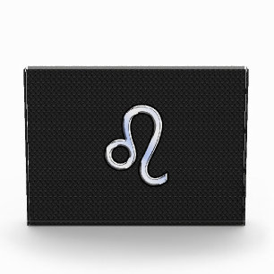 Chrome Like Leo Zodiac Sign on snake skin Acrylic Award