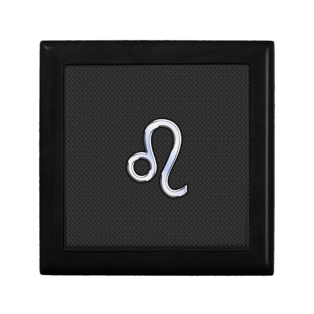 Chrome Like Leo Zodiac Sign on snake skin Gift Box (Front)