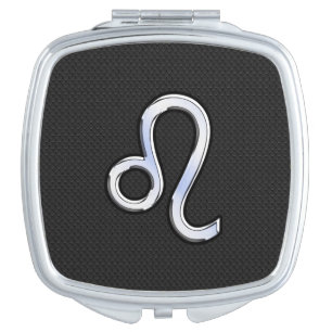 Chrome Like Leo Zodiac Sign on snake skin Makeup Mirror