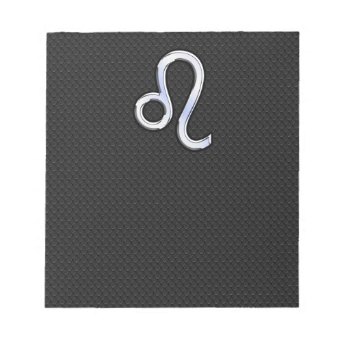 Chrome Like Leo Zodiac Sign on snake skin Notepad