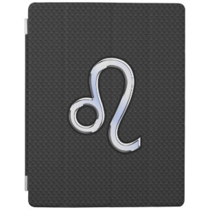 Chrome Like Leo Zodiac Symbol on snake skin iPad Smart Cover