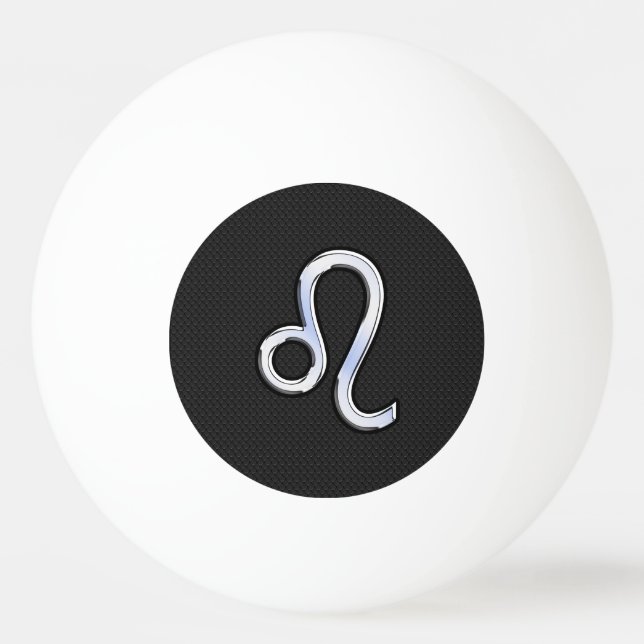Chrome Like Leo Zodiac Symbol on snake skin Ping-Pong Ball (Front)