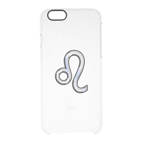 Chrome Like Leo Zodiac Symbol on snake skin Clear iPhone 66S Case