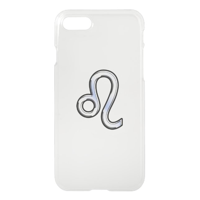 Chrome Like Leo Zodiac Symbol on snake skin Uncommon iPhone Case (Back)