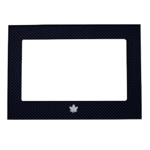 Chrome Like Maple Leaf on Carbon Fiber black Magnetic Frame