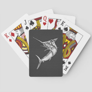 Chrome Like Marlin on Carbon Fiber Poker Cards