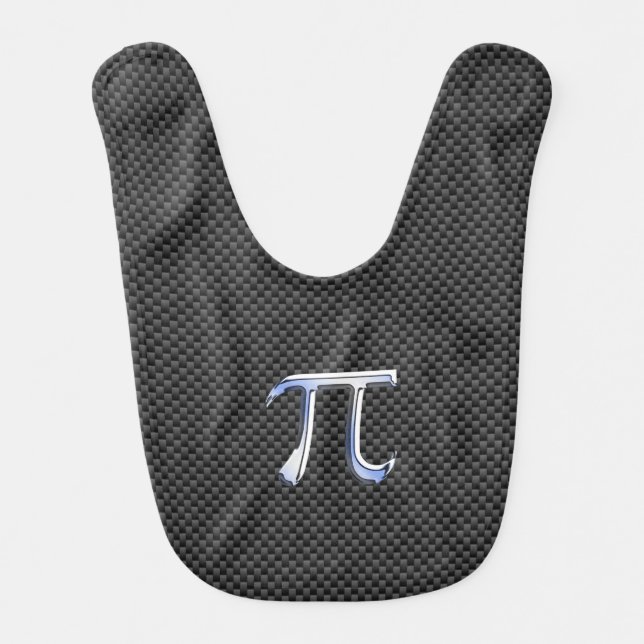 Chrome Like Pi Symbol on Carbon Fiber Style Bib (Front)