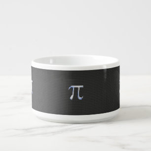 Chrome Like Pi Symbol on Carbon Fiber Style Bowl